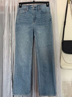 Aritzia Arlo Light Blue Straight-Leg Jeans